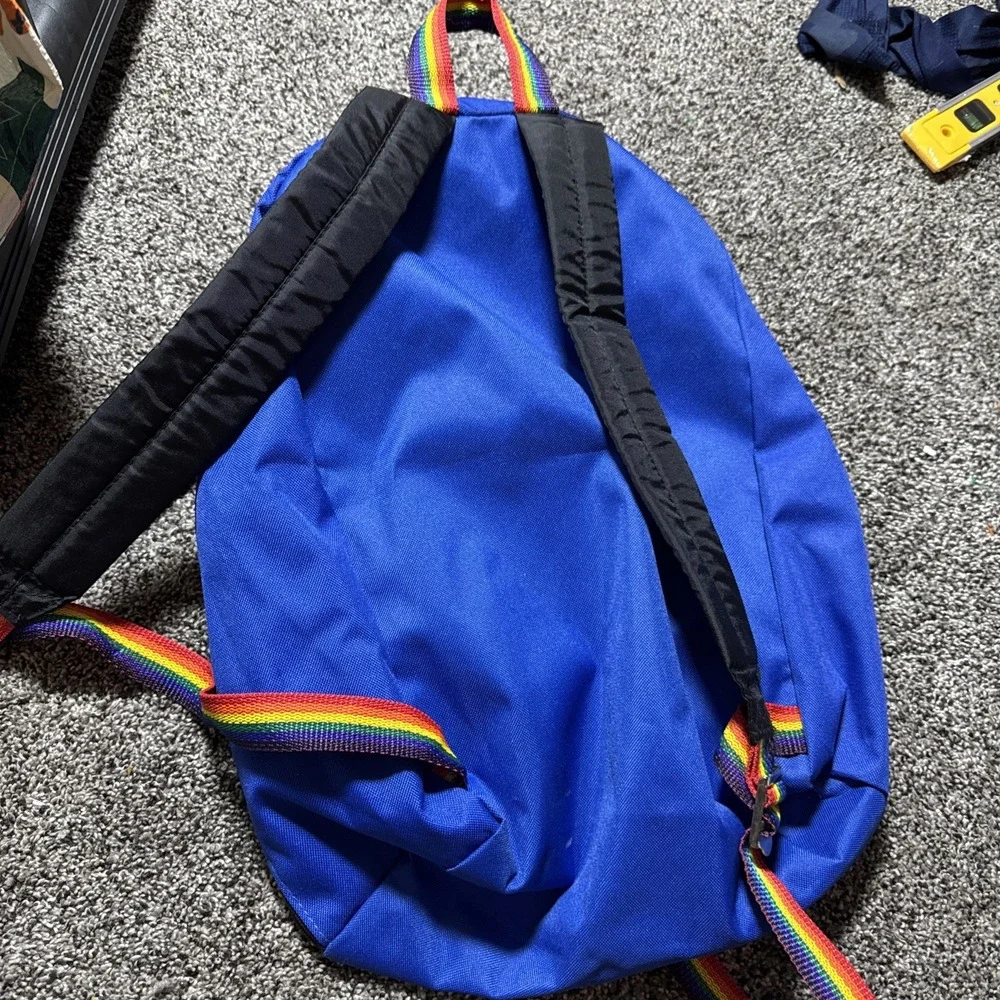VTG Rainbow Strap Keebler Elf School College Backpack Carryon Lbgtq+ Pride NEW